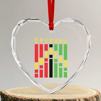 7 Principles Of Kwanzaa African American Heart Crystal Glass Ornament - Wonder Print Shop