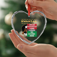 7 Principles Of Kwanzaa Heart Crystal Glass Ornament Nurse Pride African American Heritage Gift - Wonder Print Shop