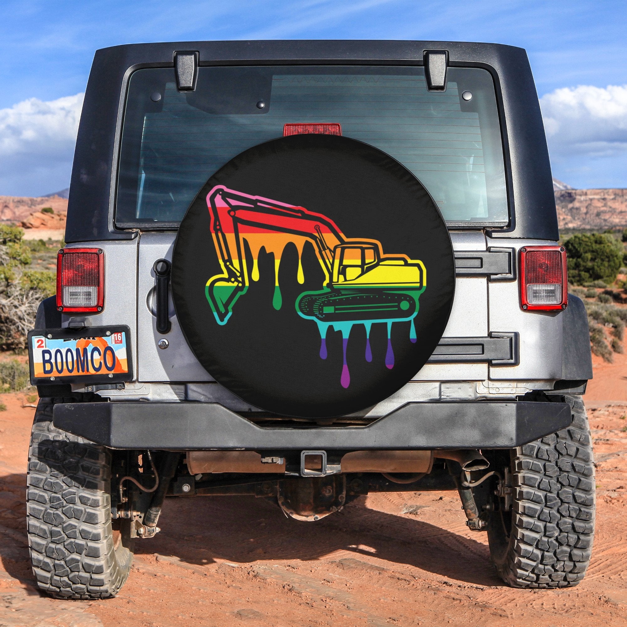 LGBT Tire Covers - Excavator Spare Tire Cover NO.5 LT8 - Wonder Print Shop