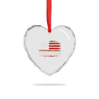 70th Birthday 1956 Limited Edition Heart Crystal Glass Ornament Gifts for 70 Years Old Vintage American Flag
