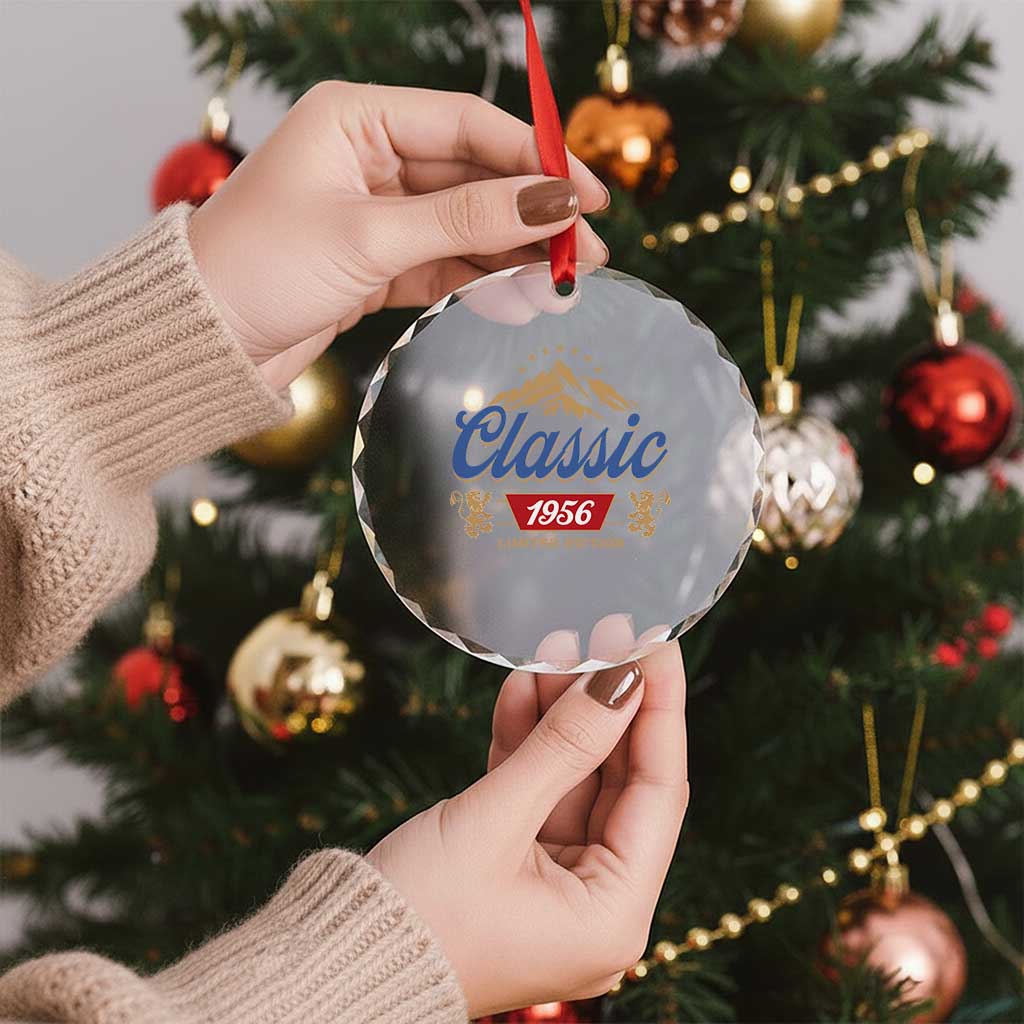 70th Birthday Beer Classic 1956 Limited Edition Crystal Glass Ornament Funny Gifts for 70 Year Olds