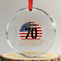 70th Birthday Crystal Glass Ornament It Took Me 70 Years To Create This Masterpiece Vintage American Flag