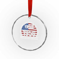 70th Birthday Crystal Glass Ornament Vintage 1956 70 Year Old Birthday American Flag