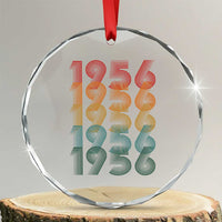 70th Birthday Crystal Glass Ornament Vintage 1956 Retro 70 Years Old Birthday