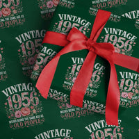 70th Birthday Gifts For Her Wrapping Paper Roll Floral 1956 Weird Being The Same Age As Old People