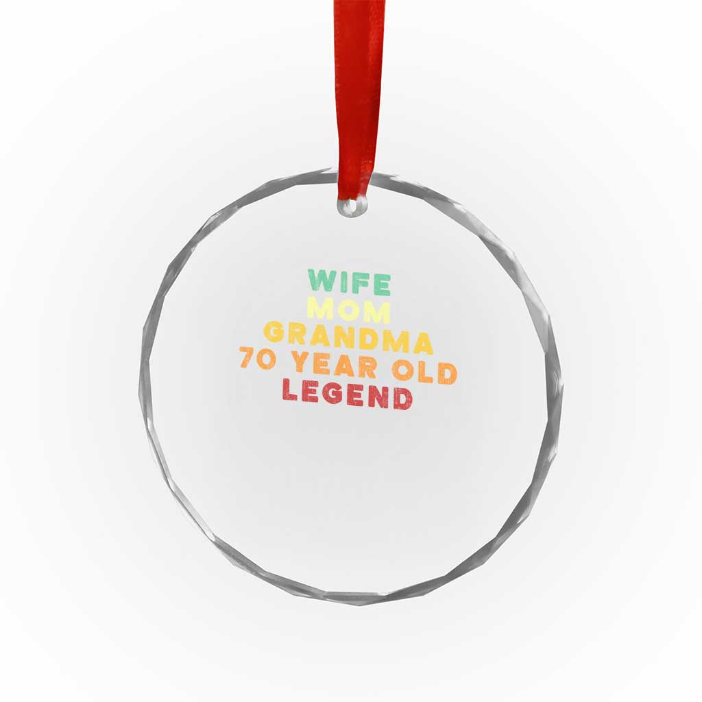 70th Birthday Gifts For Women Crystal Glass Ornament Wife Mom Grandma 70 Year Old Legend