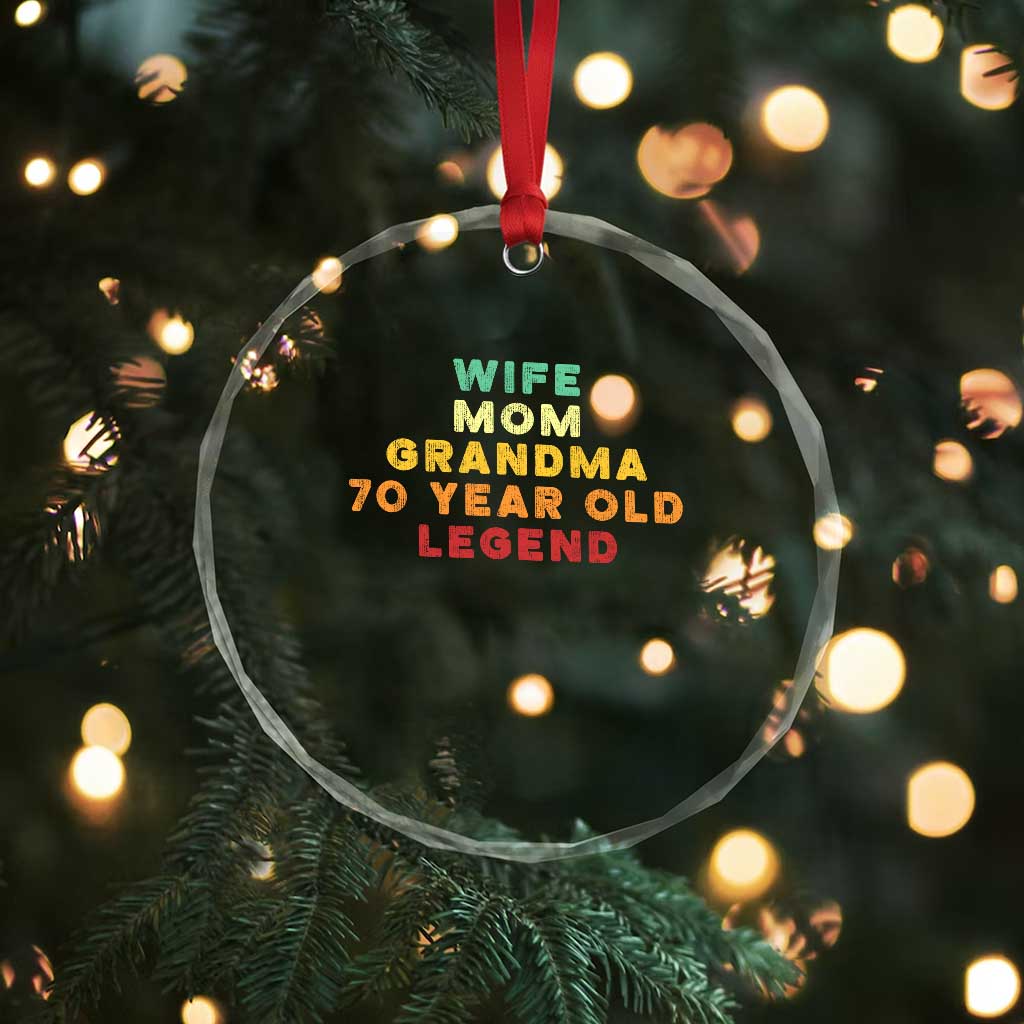 70th Birthday Gifts For Women Crystal Glass Ornament Wife Mom Grandma 70 Year Old Legend