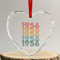 70th Birthday Heart Crystal Glass Ornament Vintage 1956 Retro 70 Years Old Birthday