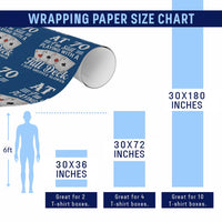 70th Birthday Poker Lover Wrapping Paper Roll At 70 I Am Still Playing With A Full Deck I Just Shuffle Slower