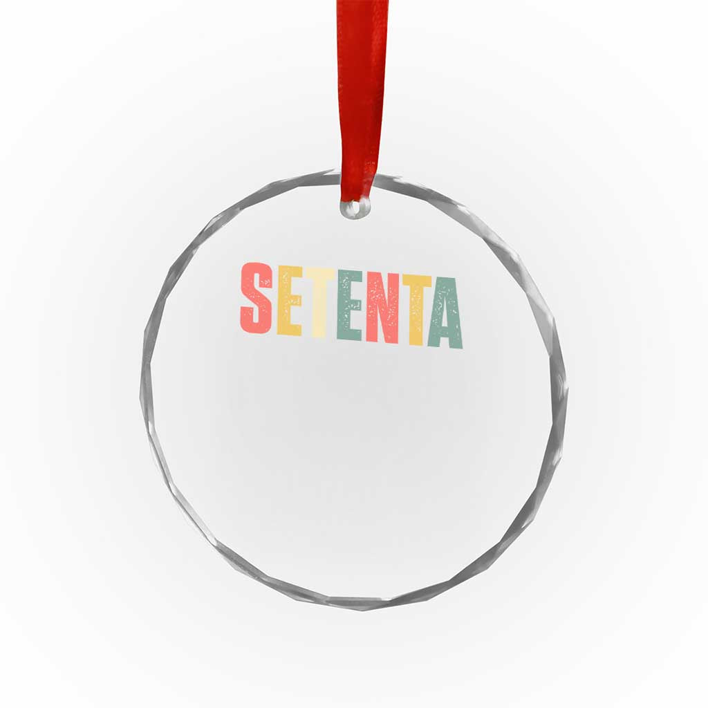 70th Birthday Setenta Crystal Glass Ornament Spanish Mexican 70 Years Old Bday
