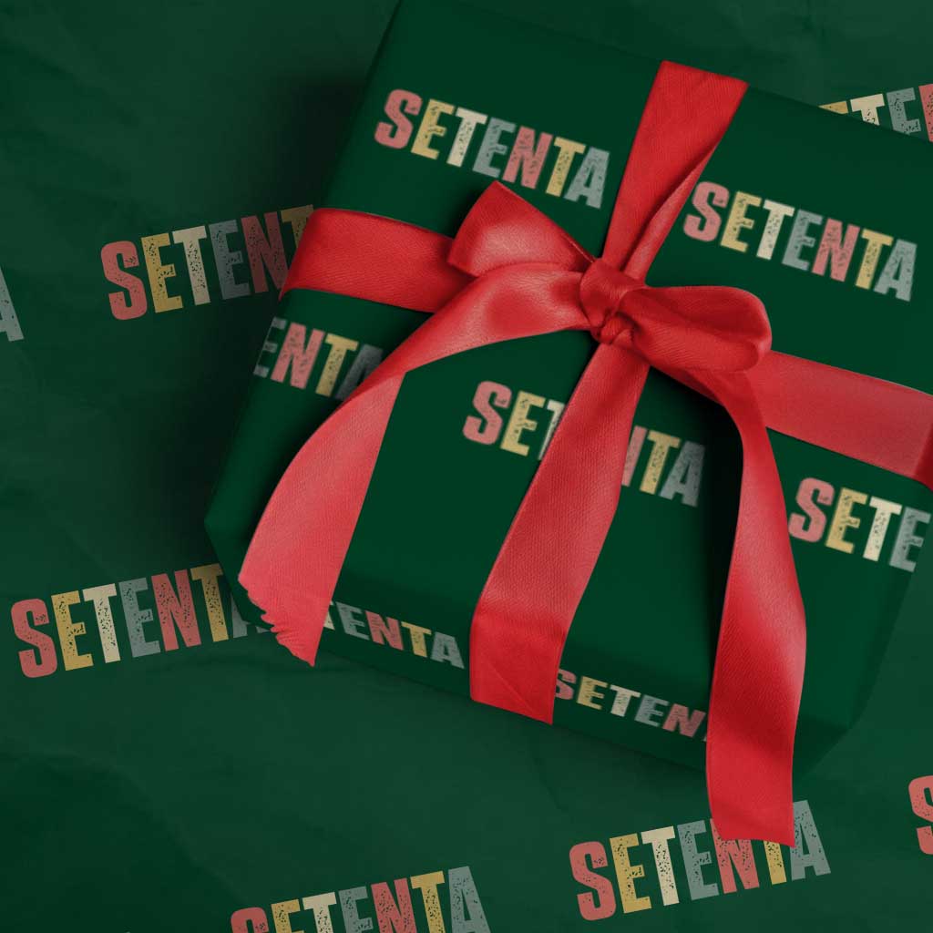 70th Birthday Setenta Wrapping Paper Roll Spanish Mexican 70 Years Old Bday