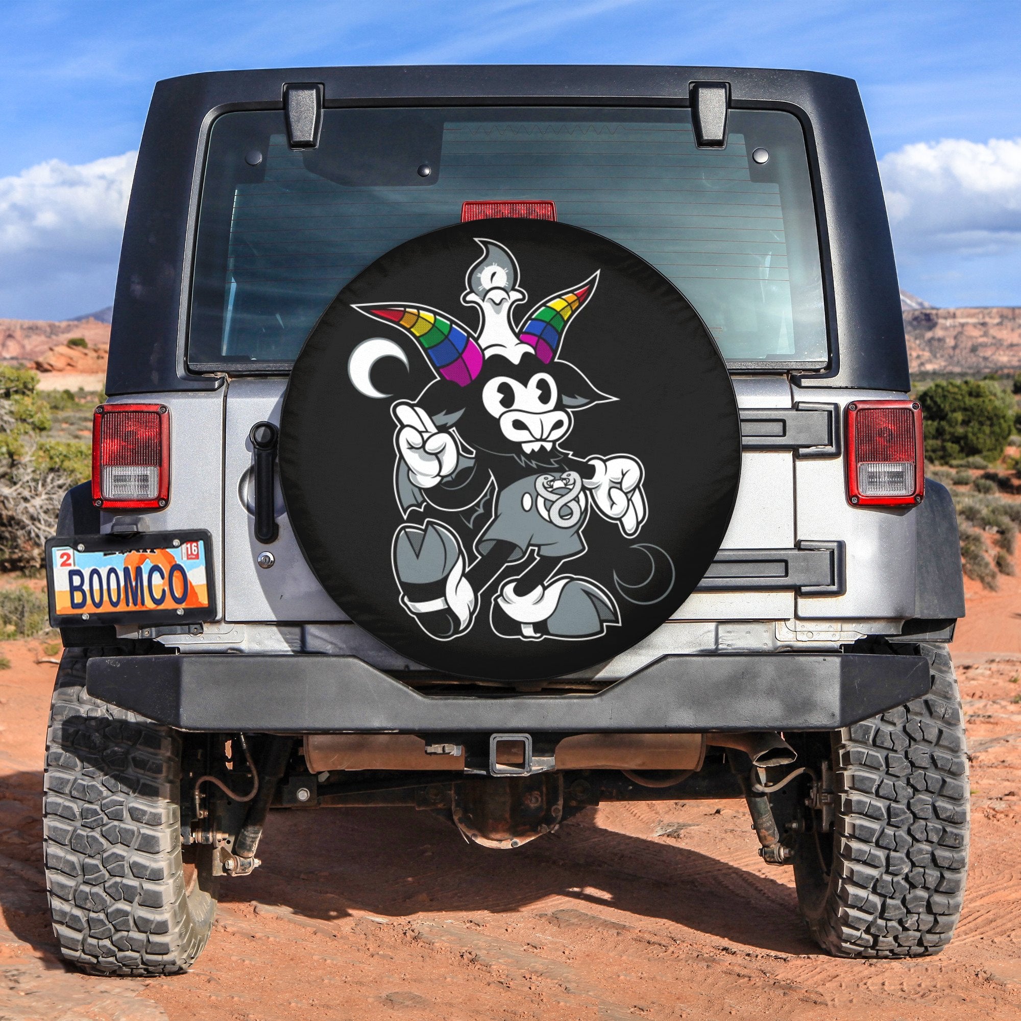 LGBT Tire Covers - Do Walt Thou Wilt - Baphomet Spare Tire Cover NO.6 LT8 - Wonder Print Shop