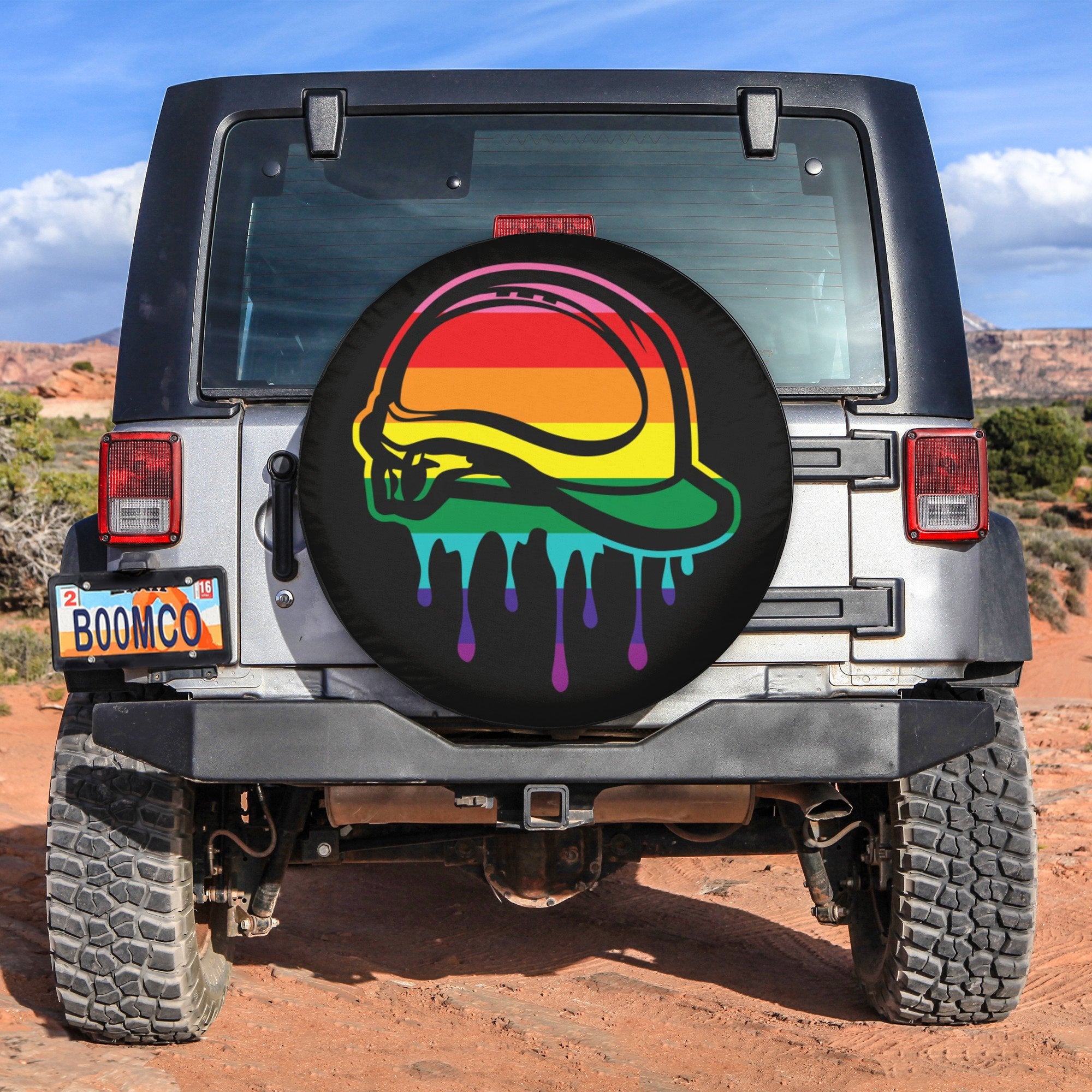 LGBT Tire Covers - Construction Helmet Pride Spare Tire Cover NO.8 LT8 - Wonder Print Shop