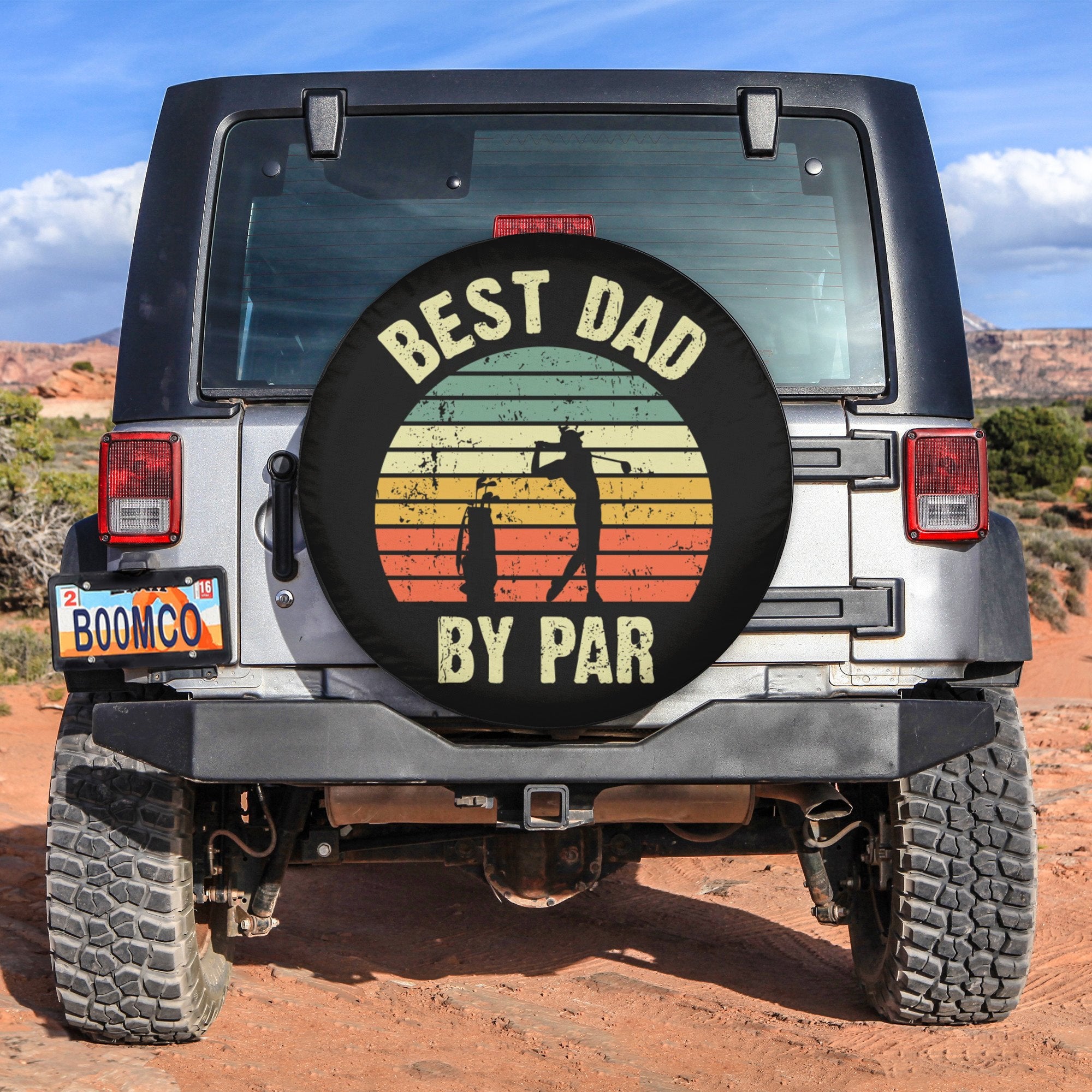 Father's Day Tire Covers - Best Dad By Par Golf Style Spare Tire Cover NO.74 LT8 - Wonder Print Shop