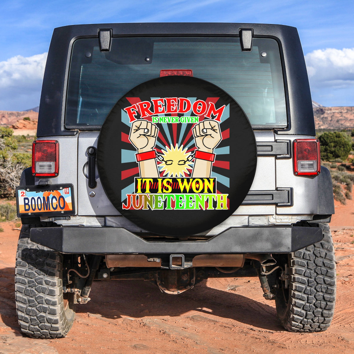 African Tire Covers - Juneteenth Spare Tire Cover Freedom Is Never Given It Is Won Juneteenth LT8 - Wonder Print Shop
