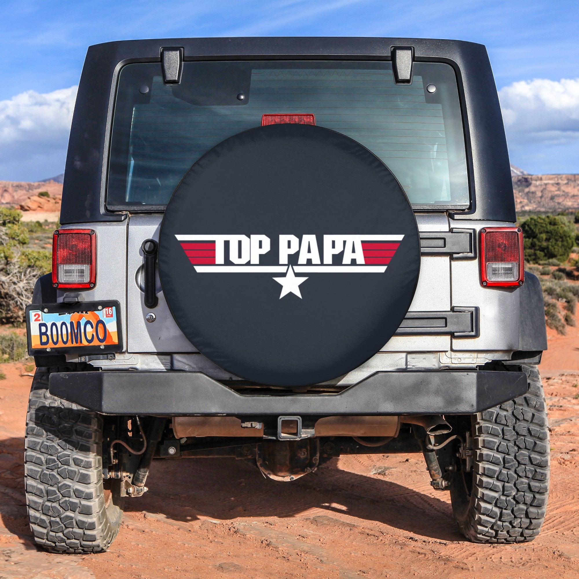 Father's Day Tire Covers - Top Papa Spare Tire Cover NO.76 LT8