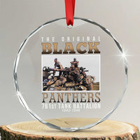 761st Tank Battalion Tribute Crystal Glass Ornament Black Panthers WW2 Heroes TS02