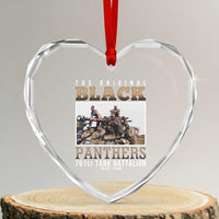 761st Tank Battalion Tribute Heart Crystal Glass Ornament Black Panthers WW2 Heroes - Wonder Print Shop