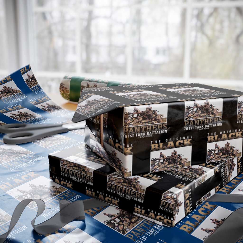 761st Tank Battalion Tribute Wrapping Paper Roll Black Panthers WW2 Heroes - Wonder Print Shop