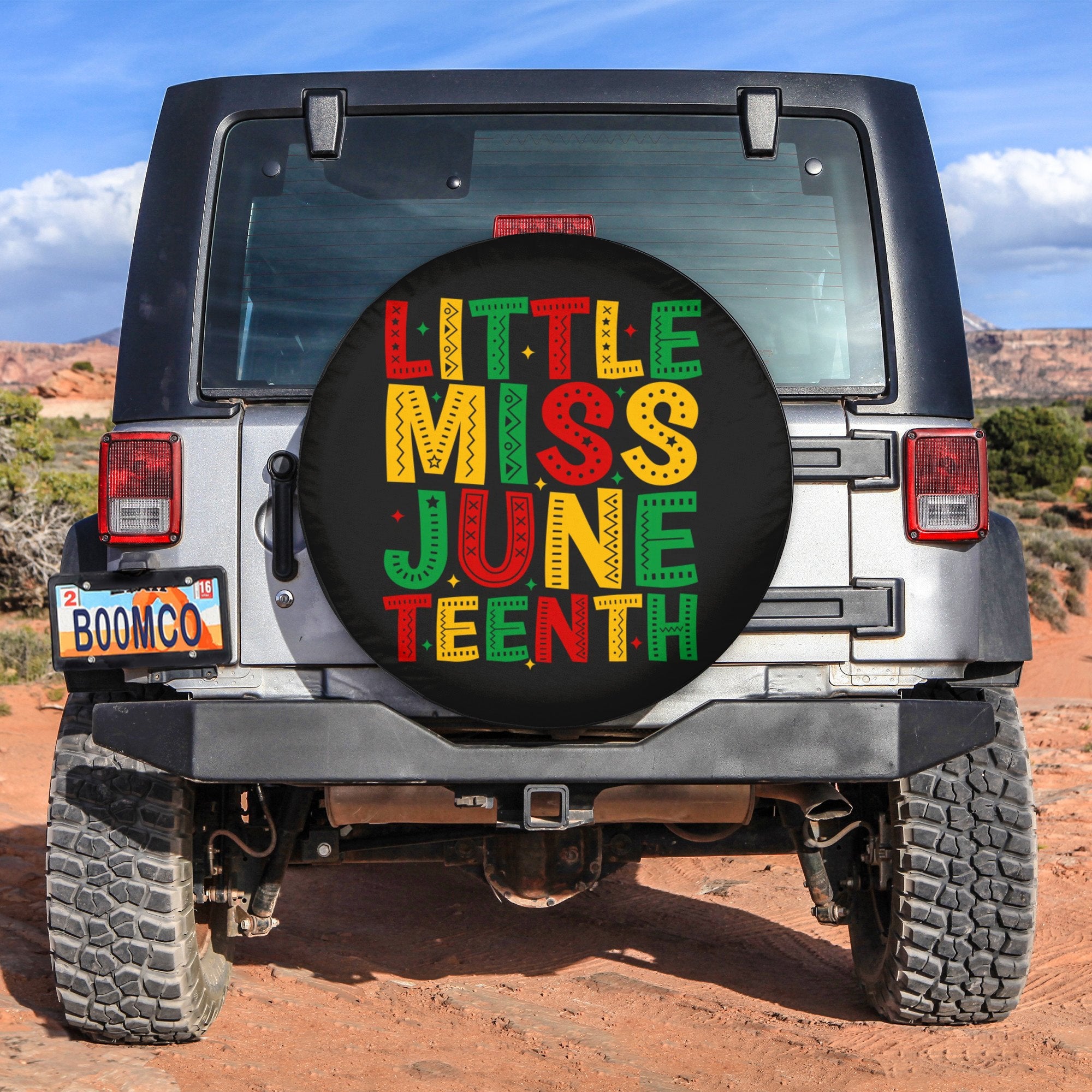 African Tire Covers - Juneteenth Spare Tire Cover Little Miss Juneteenth NO.77 LT8 - Wonder Print Shop
