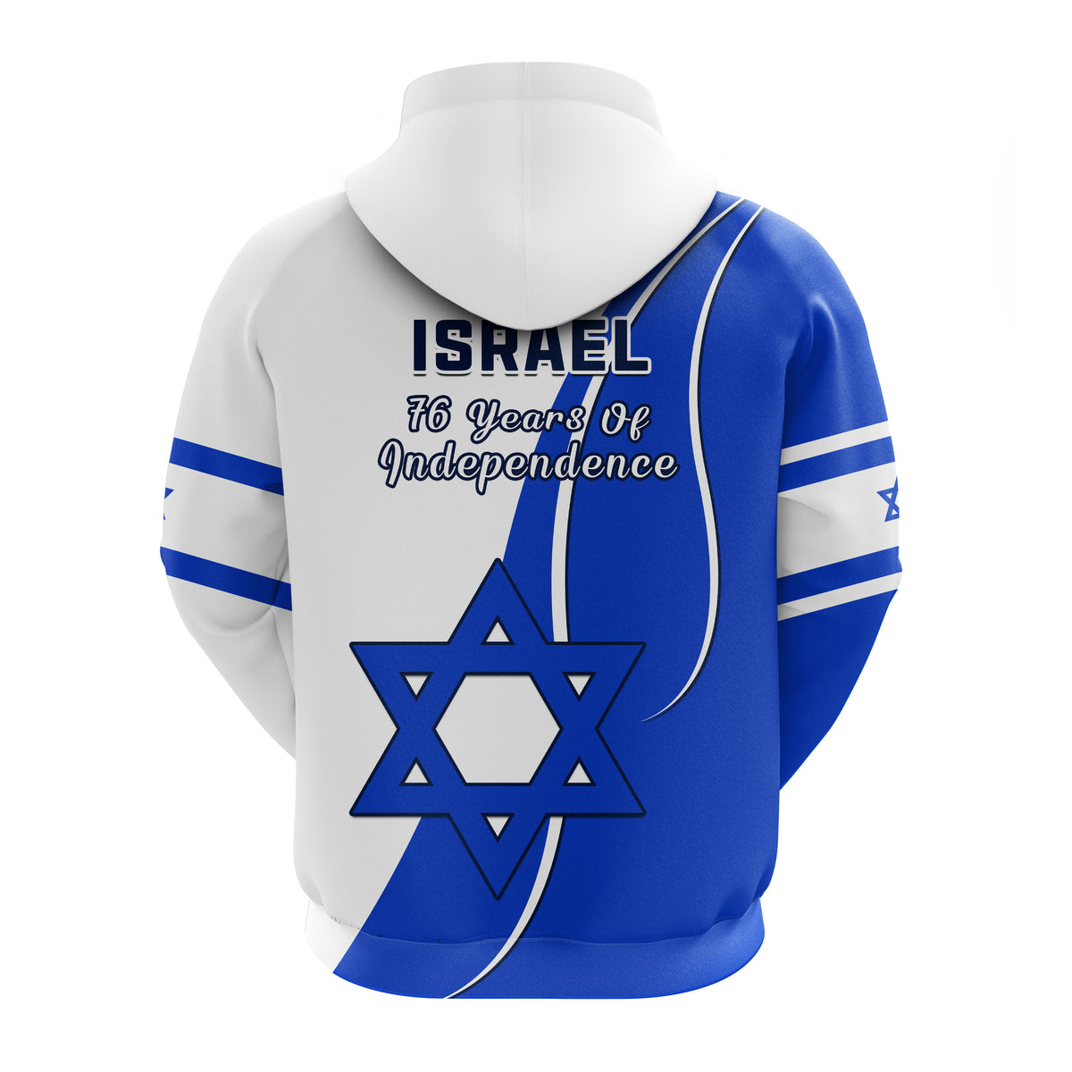 Israel Independence Day Hoodie Yom Haatzmaut Curvel Style - Wonder Print Shop