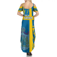 Sweden Football Summer Maxi Dress Come On Sverige 2023 World Cup - Wonder Print Shop
