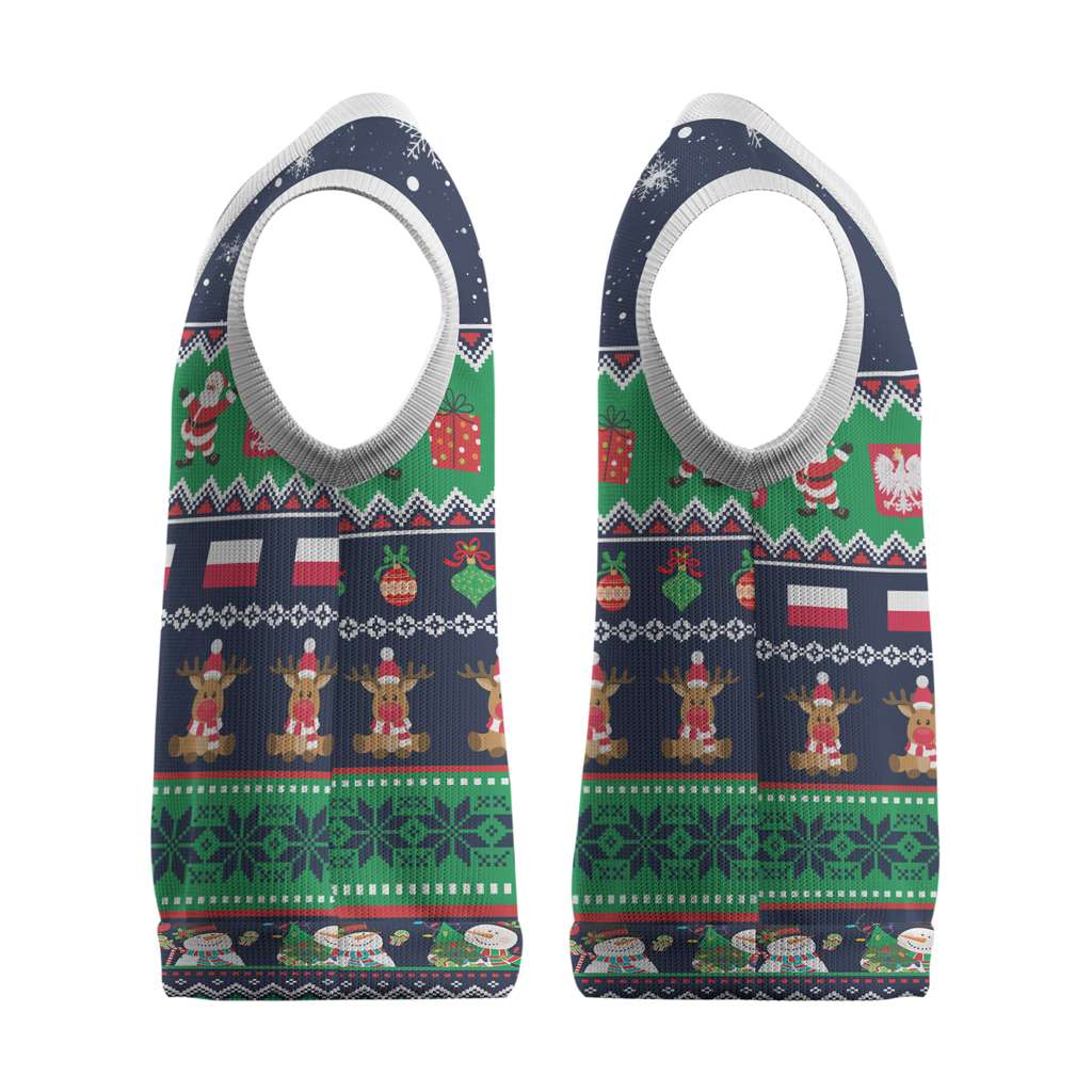 Custom Europe Countries Christmas Knitted V-Neck Vest Funny Style - Wonder Print Shop