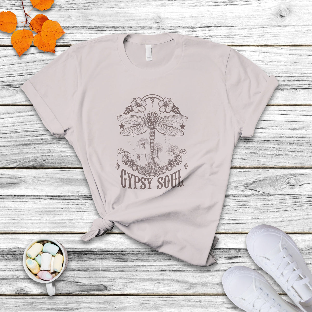 Gypsy Soul Vintage Dragonfly Insect Lover Spiritual Inspirational Shirt for Women, Dragonfly T-shirt, Dragonfly Gift, Insect Lover Shirt Black - Wonder Print Shop