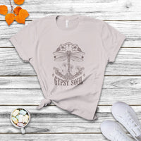 Gypsy Soul Vintage Dragonfly Insect Lover Spiritual Inspirational Shirt for Women, Dragonfly T-shirt, Dragonfly Gift, Insect Lover Shirt Black - Wonder Print Shop