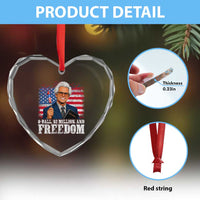 8 Ball 2 Million Dollars And Freedom Heart Crystal Glass Ornament Billy Meme Baby 4th of July