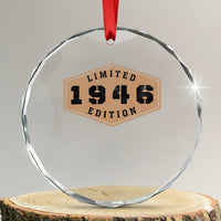 80th Birthday Crystal Glass Ornament 1946 Limited Edition Gifts For Turning 80