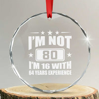 80th Birthday Crystal Glass Ornament Funny Saying 80 Year Old Gift