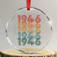 80th Birthday Crystal Glass Ornament Vintage 1946 Retro 80 Years Old Birthday