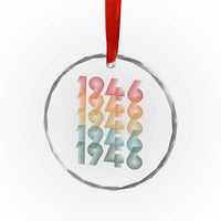80th Birthday Crystal Glass Ornament Vintage 1946 Retro 80 Years Old Birthday