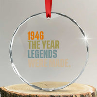 80th Birthday Gift For Men Crystal Glass Ornament Vintage 1946 80 Years Old Birthday