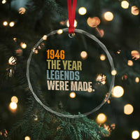 80th Birthday Gift For Men Crystal Glass Ornament Vintage 1946 80 Years Old Birthday