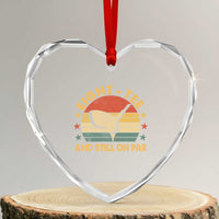 80th Birthday Golf Heart Crystal Glass Ornament Funny Eight Tee And Still On Par 80 Years Old