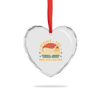 80th Birthday Golf Heart Crystal Glass Ornament Funny Eight Tee And Still On Par 80 Years Old