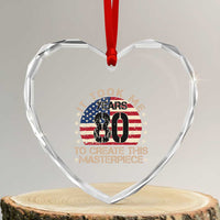 80th Birthday Heart Crystal Glass Ornament It Took Me 80 Years To Create This Masterpiece Vintage American Flag