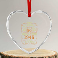 80th Birthday Heart Crystal Glass Ornament Life Begins At 80 Born In 1946 The Year Of Legends
