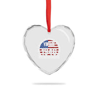 80th Birthday Heart Crystal Glass Ornament Vintage 1946 80 Year Old Birthday American Flag