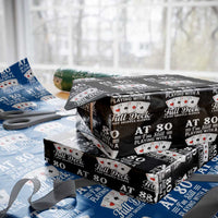 80th Birthday Poker Lover Wrapping Paper Roll At 80 I Am Still Playing With A Full Deck I Just Shuffle Slower