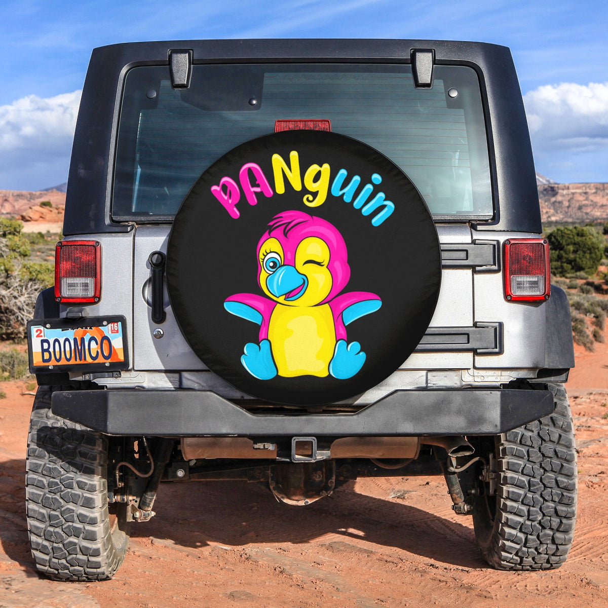 LGBT Tire Covers - PANguin Pansexual Pride Spare Tire Cover NO.16 LT8 - Wonder Print Shop