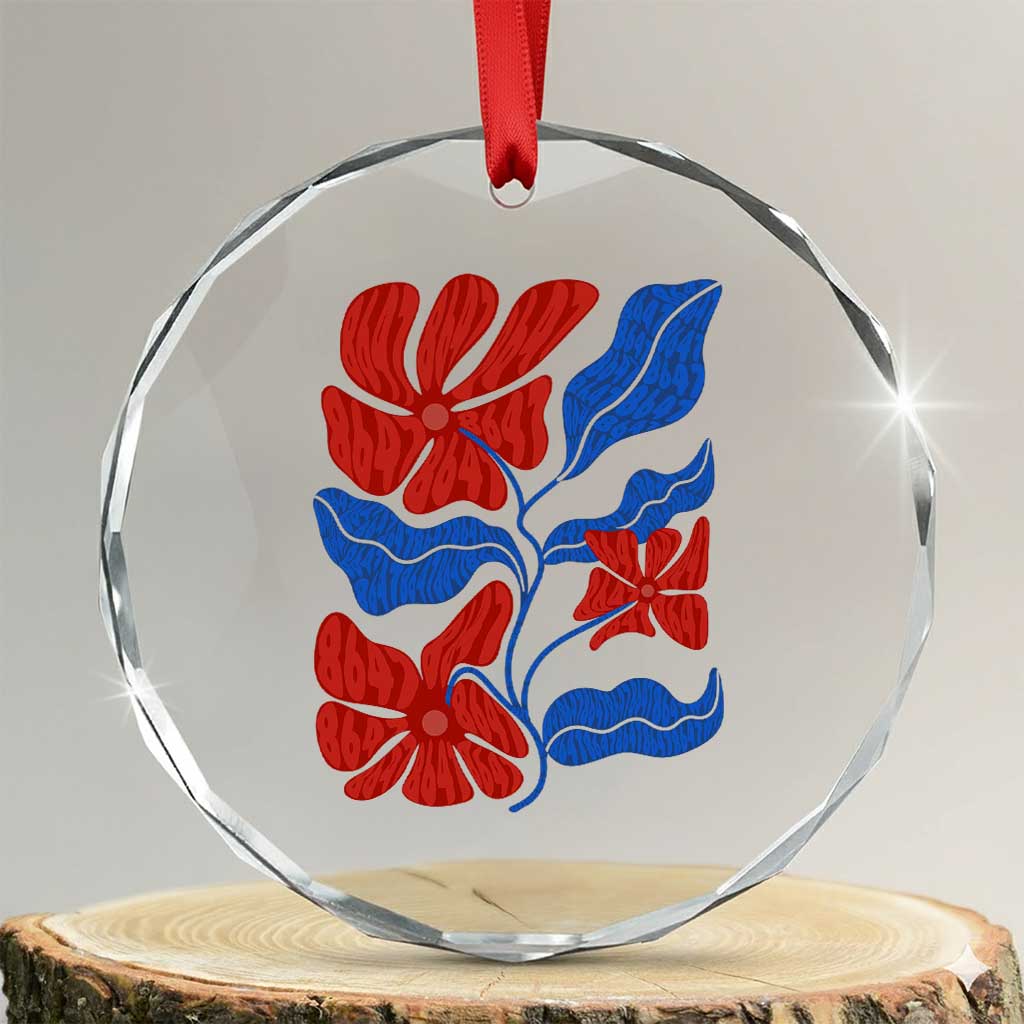 86 47 Boho Floral Matisse Crystal Glass Ornament No Kings Oligarchy FDT Political Protest