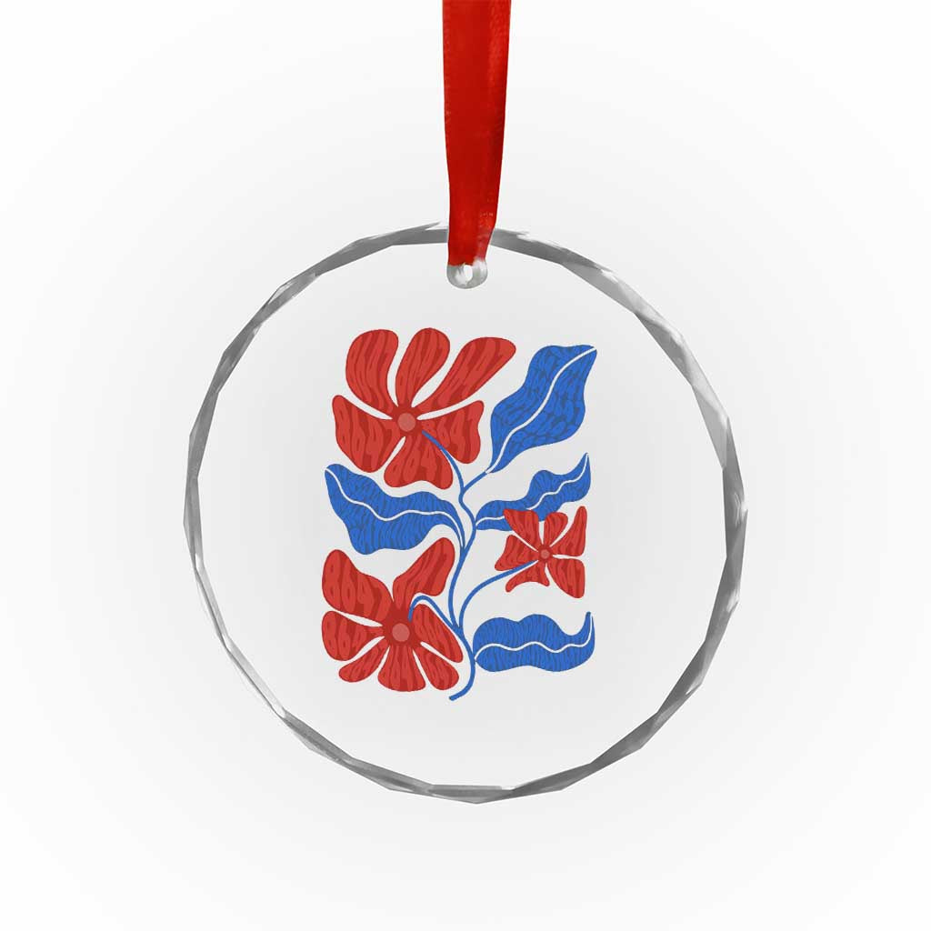 86 47 Boho Floral Matisse Crystal Glass Ornament No Kings Oligarchy FDT Political Protest