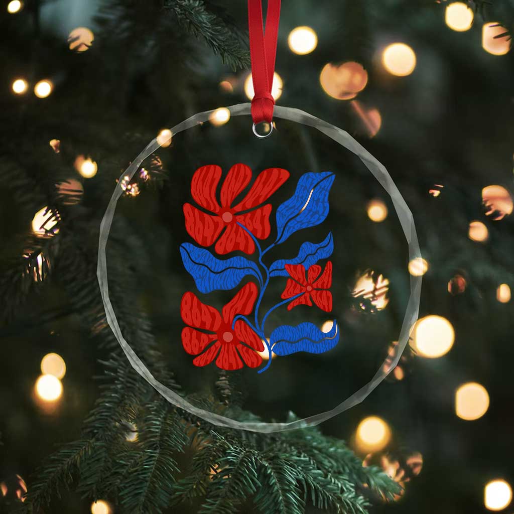 86 47 Boho Floral Matisse Crystal Glass Ornament No Kings Oligarchy FDT Political Protest