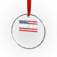 86 47 Crystal Glass Ornament Impeach 47th President US Flag 8647 TS10