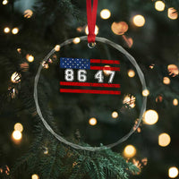 86 47 Crystal Glass Ornament Impeach 47th President US Flag 8647 TS10
