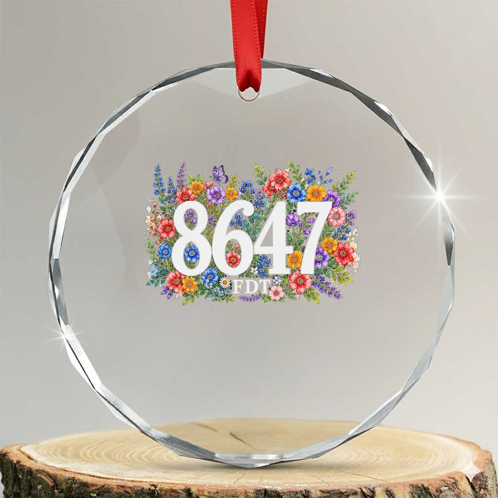 86 47 Floral Boho Style Crystal Glass Ornament Subtle FDT