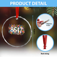 86 47 Floral Boho Style Crystal Glass Ornament Subtle FDT